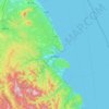 久慈市地形图,海拔,地势