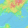 本州地形图,海拔,地势