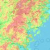 宁德市地形图,海拔,地势