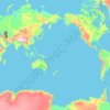 新西兰 / 紐西蘭地形图，海拔，地势