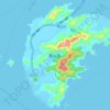 秀山岛地形图,海拔,地势