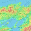 兵库县/兵庫縣地形图,海拔,地势