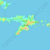 小长山岛地形图,海拔,地势