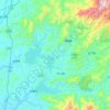 大井河地形图,海拔,地势