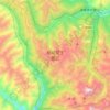 稻城亚丁地形图,海拔,地势